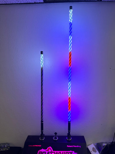 3' Spiral Wound LED Whip (Bluetooth)