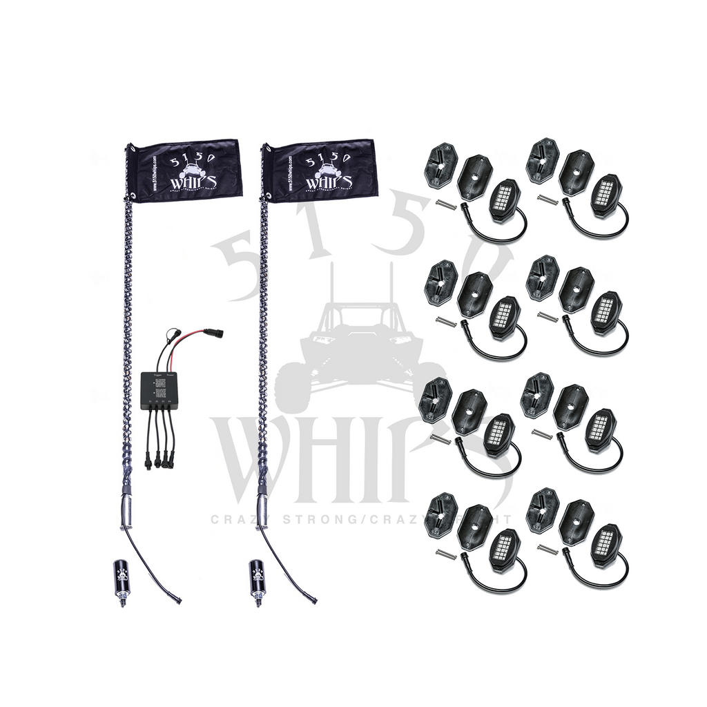 187 Whips and Rock Light Combo Kit