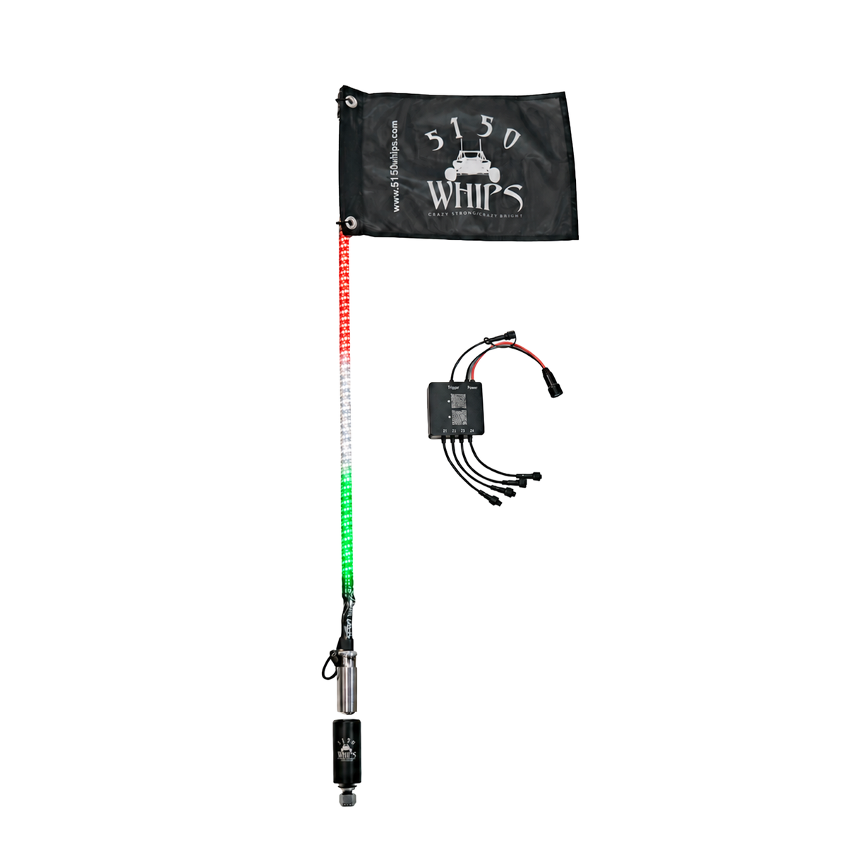 Hyper Color LED Whip – Red White Green