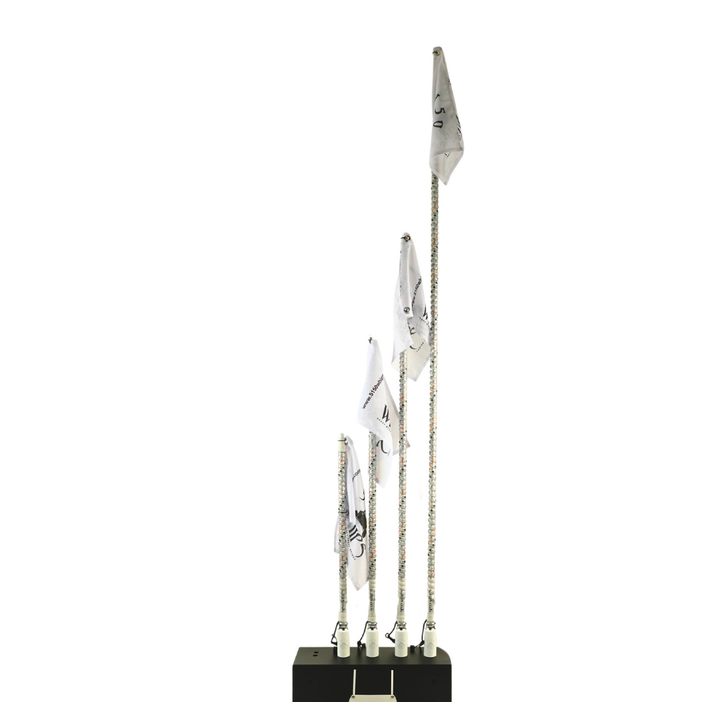 187 Platinum Chalk Line LED Whips – Pair - 5150 Whips