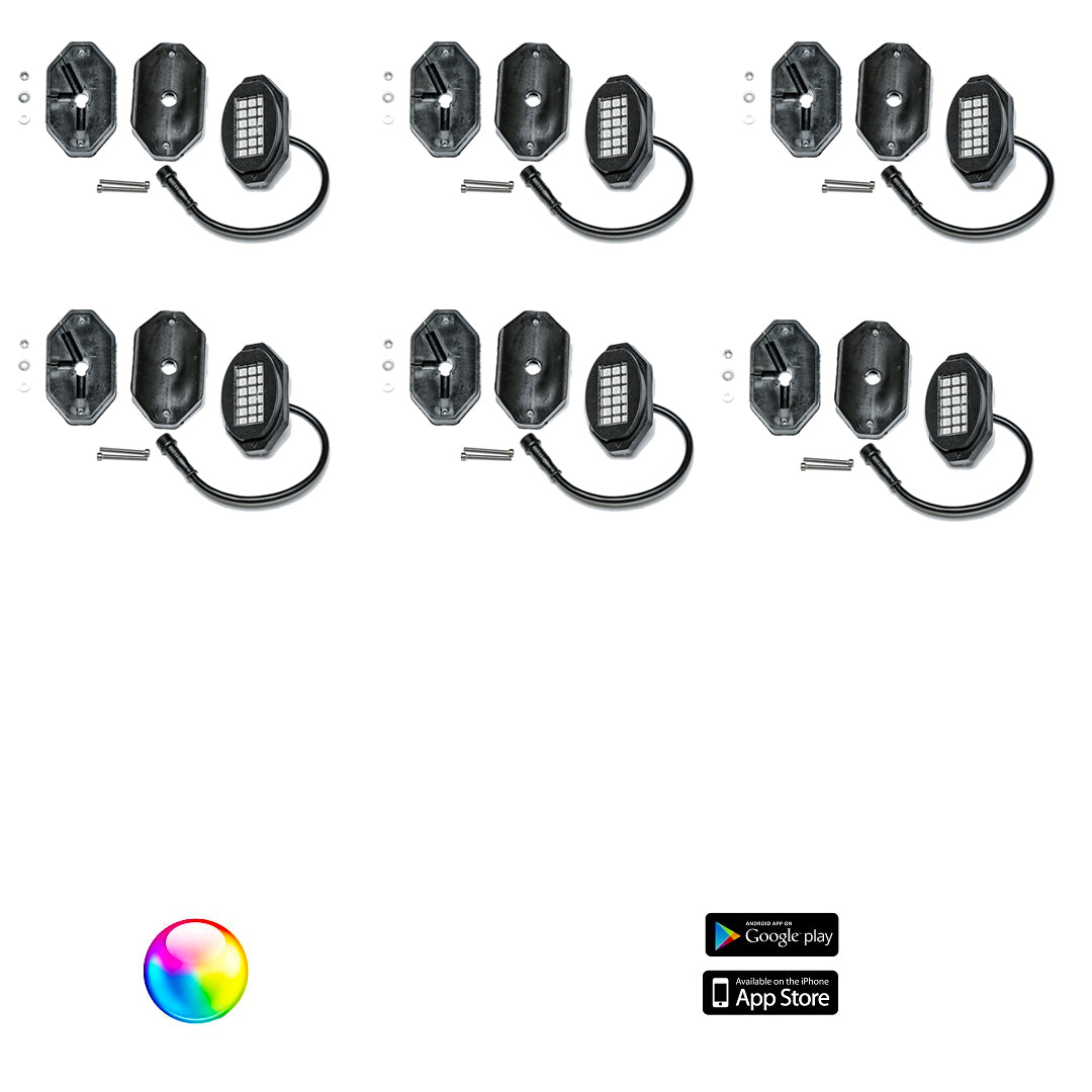 187 Style Rock Lights w/ Control Harness – 5150 Whips
