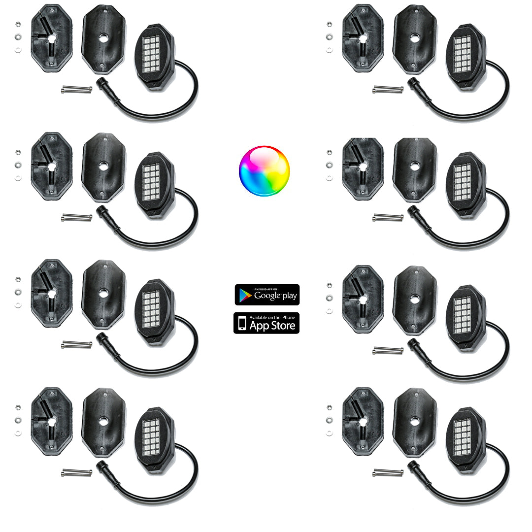 187 Style Rock Lights w/ Control Harness – 5150 Whips