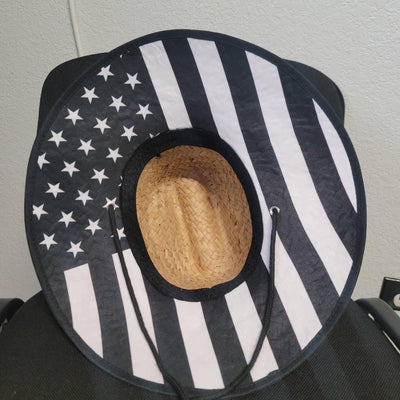 Custom Straw Hat - American Flag